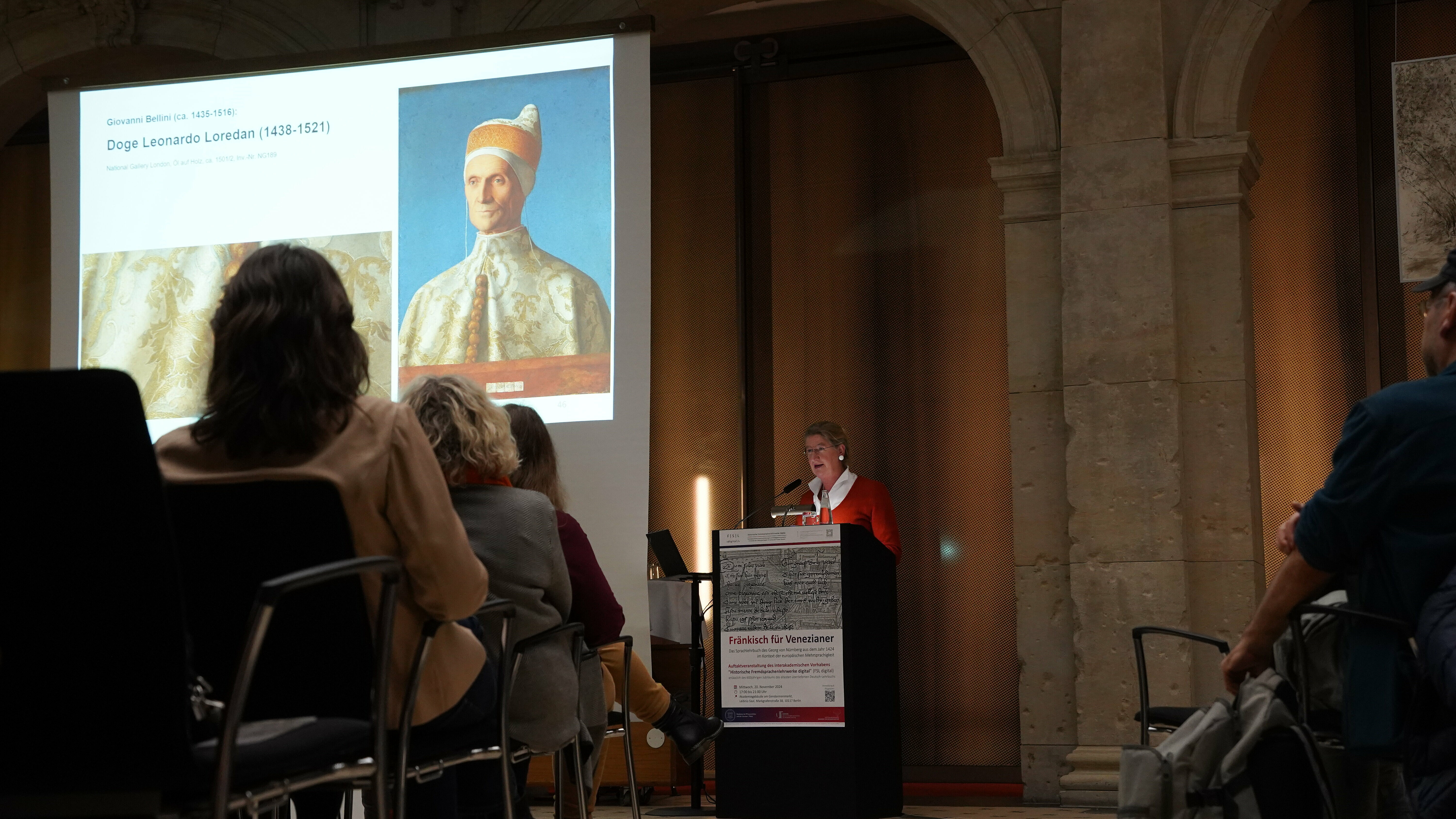 Die Auftaktveranstaltung "Fränkisch für Venezianer" des Akademienvorhabens "FSL digital" am 20. November in der BBAW.