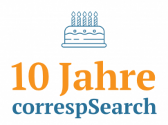 Bild mit Torte für 10 Jahre correspSearch